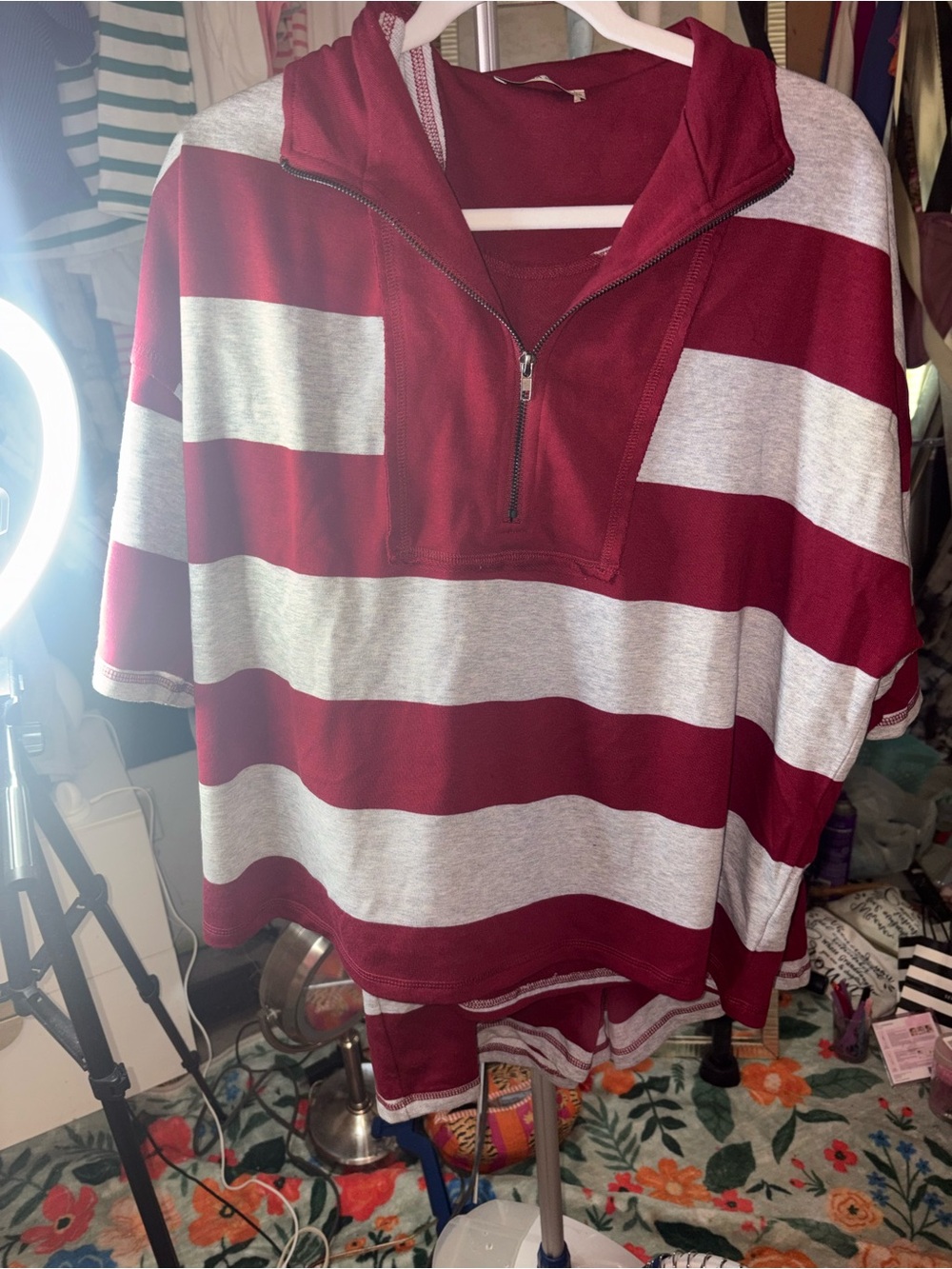 Women’s large Zenana stripe set - Picture 2 of 6